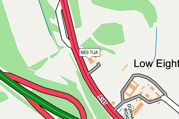 NE9 7UA map - OS OpenMap – Local (Ordnance Survey) NE9 7UA map - OS OpenMap – Local (Ordnance Survey)