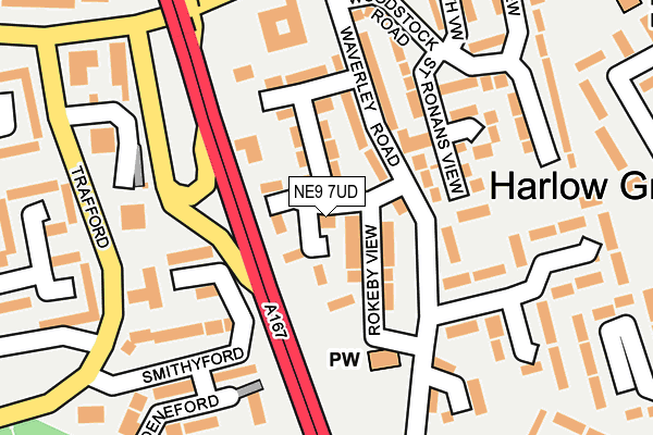 NE9 7UD map - OS OpenMap – Local (Ordnance Survey) NE9 7UD map - OS OpenMap – Local (Ordnance Survey)