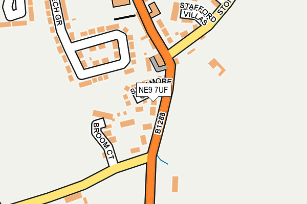 NE9 7UF map - OS OpenMap – Local (Ordnance Survey) NE9 7UF map - OS OpenMap – Local (Ordnance Survey)