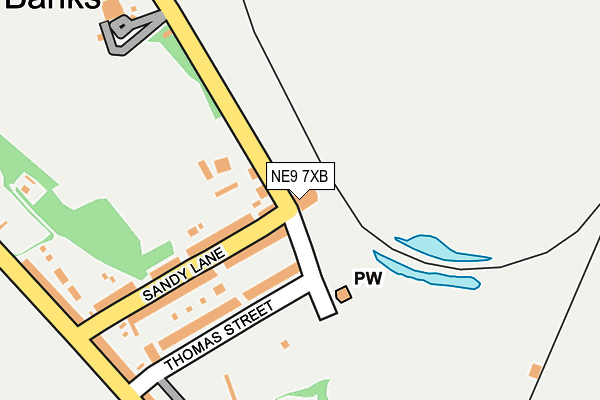 NE9 7XB map - OS OpenMap – Local (Ordnance Survey) NE9 7XB map - OS OpenMap – Local (Ordnance Survey)