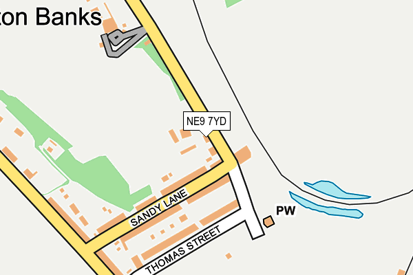 NE9 7YD map - OS OpenMap – Local (Ordnance Survey) NE9 7YD map - OS OpenMap – Local (Ordnance Survey)