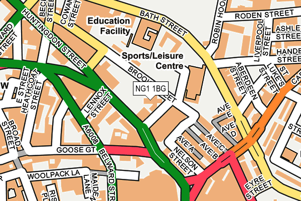 NG1 1BG map - OS OpenMap – Local (Ordnance Survey) NG1 1BG map - OS OpenMap – Local (Ordnance Survey)