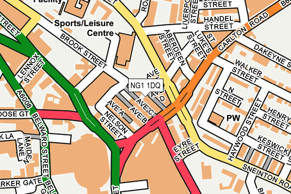 NG1 1DQ map - OS OpenMap – Local (Ordnance Survey) NG1 1DQ map - OS OpenMap – Local (Ordnance Survey)