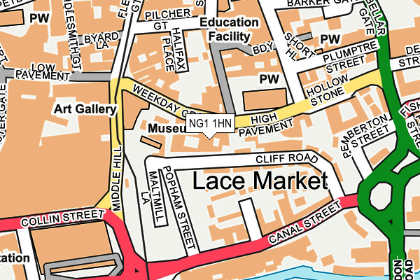 NG1 1HN map - OS OpenMap – Local (Ordnance Survey) NG1 1HN map - OS OpenMap – Local (Ordnance Survey)