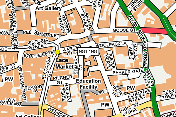NG1 1NG map - OS OpenMap – Local (Ordnance Survey) NG1 1NG map - OS OpenMap – Local (Ordnance Survey)