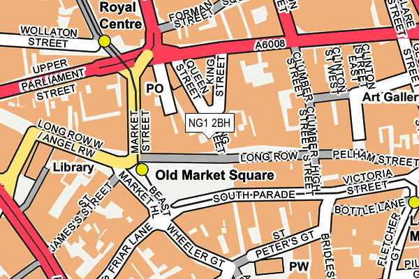NG1 2BH map - OS OpenMap – Local (Ordnance Survey) NG1 2BH map - OS OpenMap – Local (Ordnance Survey)