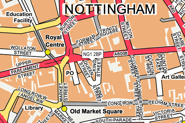 NG1 2BP map - OS OpenMap – Local (Ordnance Survey) NG1 2BP map - OS OpenMap – Local (Ordnance Survey)
