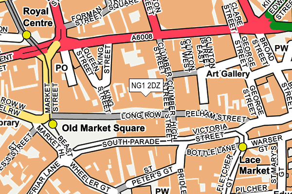 NG1 2DZ map - OS OpenMap – Local (Ordnance Survey) NG1 2DZ map - OS OpenMap – Local (Ordnance Survey)