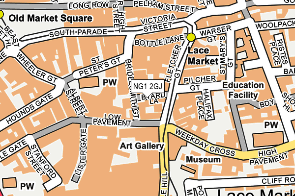 NG1 2GJ map - OS OpenMap – Local (Ordnance Survey) NG1 2GJ map - OS OpenMap – Local (Ordnance Survey)