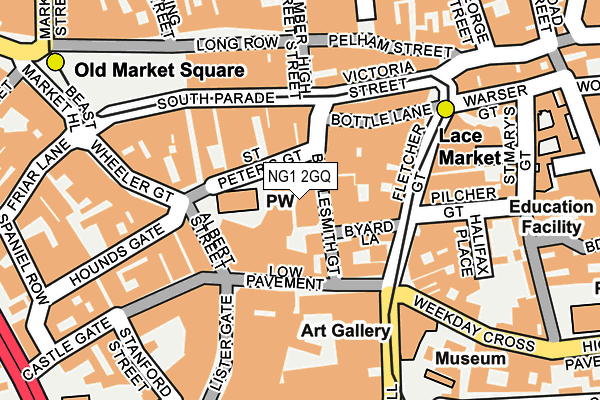 NG1 2GQ map - OS OpenMap – Local (Ordnance Survey) NG1 2GQ map - OS OpenMap – Local (Ordnance Survey)