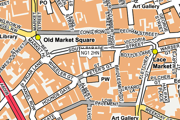 NG1 2HN map - OS OpenMap – Local (Ordnance Survey) NG1 2HN map - OS OpenMap – Local (Ordnance Survey)