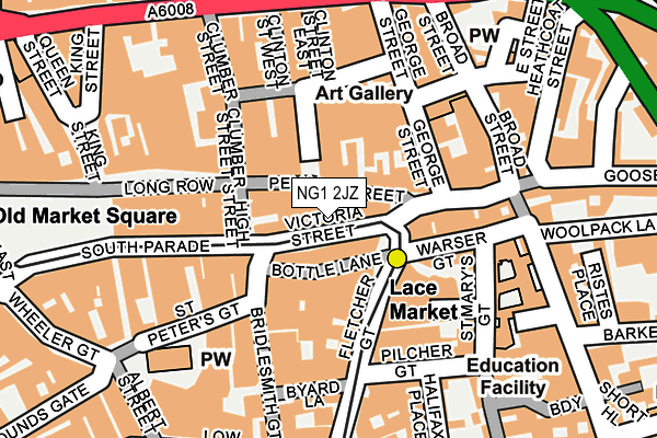 NG1 2JZ map - OS OpenMap – Local (Ordnance Survey) NG1 2JZ map - OS OpenMap – Local (Ordnance Survey)