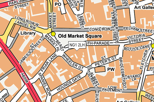 NG1 2LH map - OS OpenMap – Local (Ordnance Survey) NG1 2LH map - OS OpenMap – Local (Ordnance Survey)