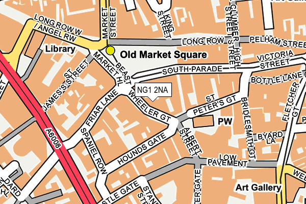 NG1 2NA map - OS OpenMap – Local (Ordnance Survey) NG1 2NA map - OS OpenMap – Local (Ordnance Survey)