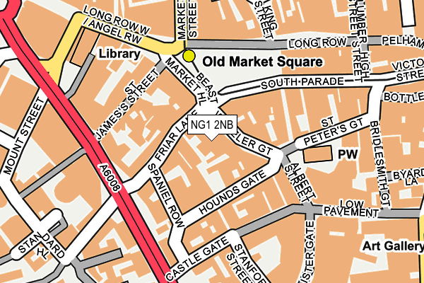 NG1 2NB map - OS OpenMap – Local (Ordnance Survey) NG1 2NB map - OS OpenMap – Local (Ordnance Survey)