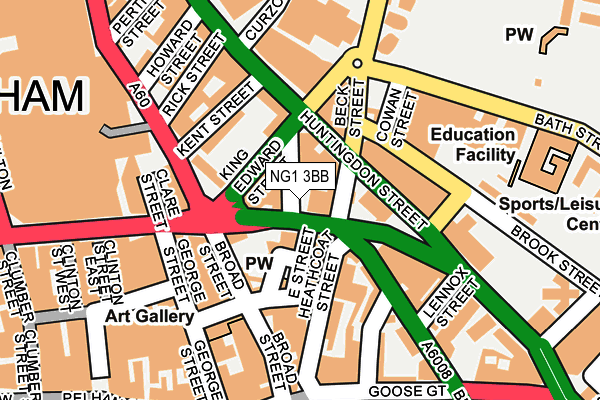 NG1 3BB map - OS OpenMap – Local (Ordnance Survey) NG1 3BB map - OS OpenMap – Local (Ordnance Survey)