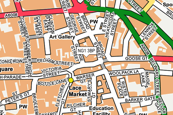 NG1 3BP map - OS OpenMap – Local (Ordnance Survey) NG1 3BP map - OS OpenMap – Local (Ordnance Survey)