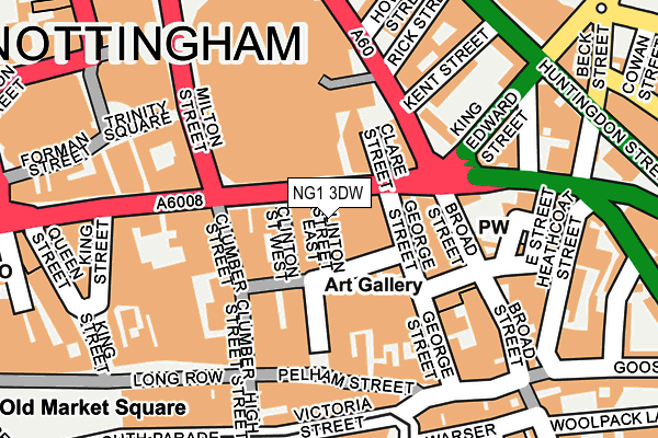NG1 3DW map - OS OpenMap – Local (Ordnance Survey) NG1 3DW map - OS OpenMap – Local (Ordnance Survey)
