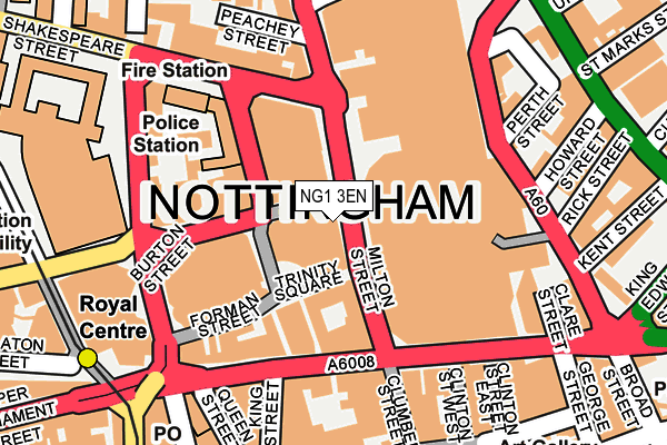NG1 3EN map - OS OpenMap – Local (Ordnance Survey) NG1 3EN map - OS OpenMap – Local (Ordnance Survey)
