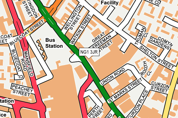 NG1 3JR map - OS OpenMap – Local (Ordnance Survey) NG1 3JR map - OS OpenMap – Local (Ordnance Survey)