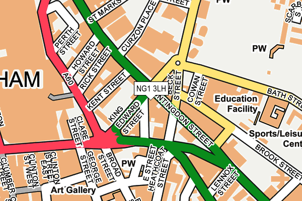 NG1 3LH map - OS OpenMap – Local (Ordnance Survey) NG1 3LH map - OS OpenMap – Local (Ordnance Survey)