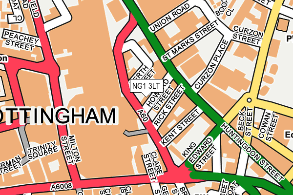 NG1 3LT map - OS OpenMap – Local (Ordnance Survey) NG1 3LT map - OS OpenMap – Local (Ordnance Survey)