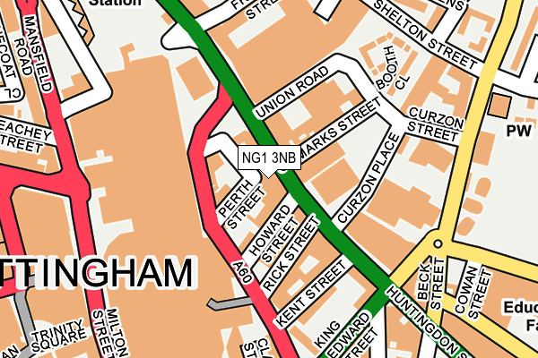 NG1 3NB map - OS OpenMap – Local (Ordnance Survey) NG1 3NB map - OS OpenMap – Local (Ordnance Survey)