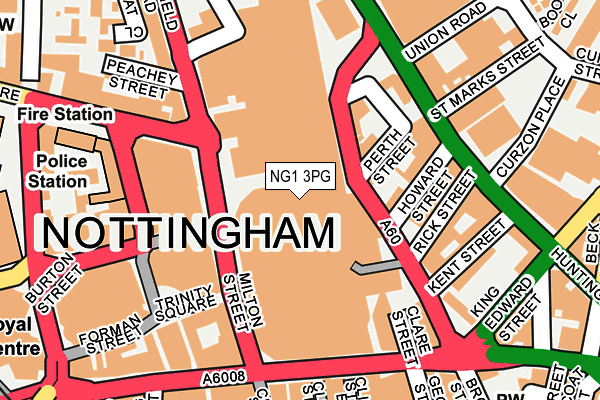 NG1 3PG map - OS OpenMap – Local (Ordnance Survey) NG1 3PG map - OS OpenMap – Local (Ordnance Survey)
