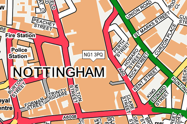 NG1 3PQ map - OS OpenMap – Local (Ordnance Survey) NG1 3PQ map - OS OpenMap – Local (Ordnance Survey)