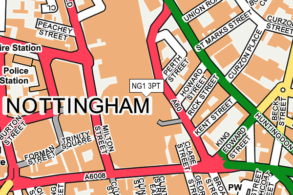 NG1 3PT map - OS OpenMap – Local (Ordnance Survey) NG1 3PT map - OS OpenMap – Local (Ordnance Survey)