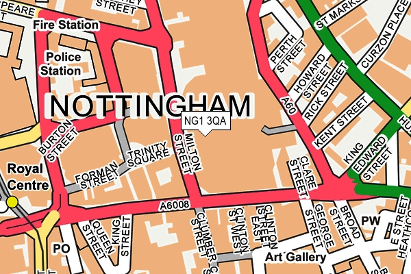 NG1 3QA map - OS OpenMap – Local (Ordnance Survey) NG1 3QA map - OS OpenMap – Local (Ordnance Survey)