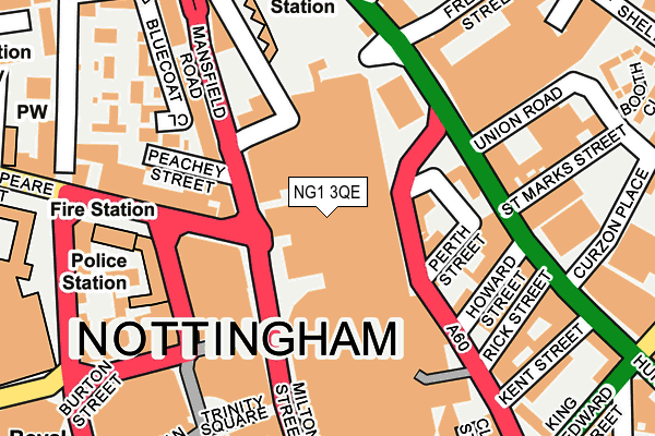 NG1 3QE map - OS OpenMap – Local (Ordnance Survey) NG1 3QE map - OS OpenMap – Local (Ordnance Survey)