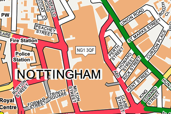 NG1 3QF map - OS OpenMap – Local (Ordnance Survey) NG1 3QF map - OS OpenMap – Local (Ordnance Survey)