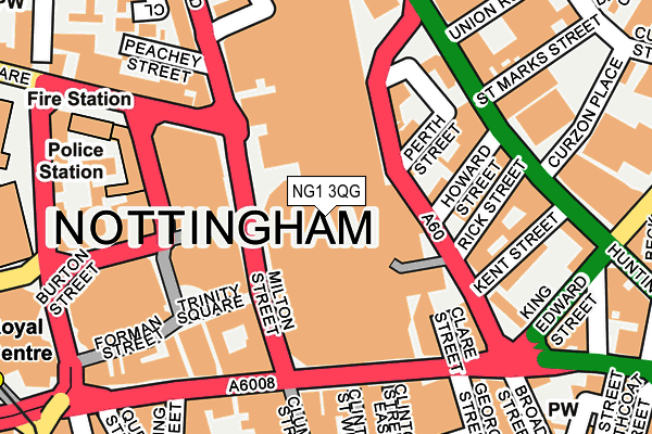 NG1 3QG map - OS OpenMap – Local (Ordnance Survey) NG1 3QG map - OS OpenMap – Local (Ordnance Survey)