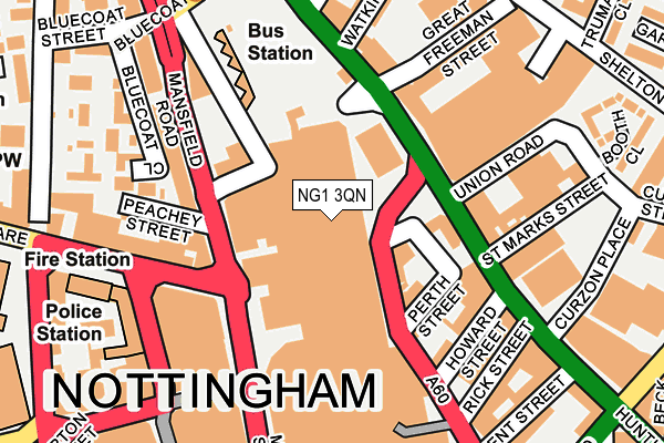 NG1 3QN map - OS OpenMap – Local (Ordnance Survey) NG1 3QN map - OS OpenMap – Local (Ordnance Survey)