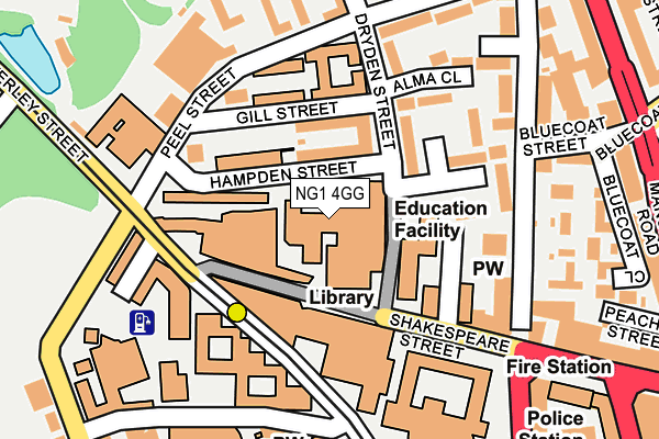 NG1 4GG map - OS OpenMap – Local (Ordnance Survey) NG1 4GG map - OS OpenMap – Local (Ordnance Survey)