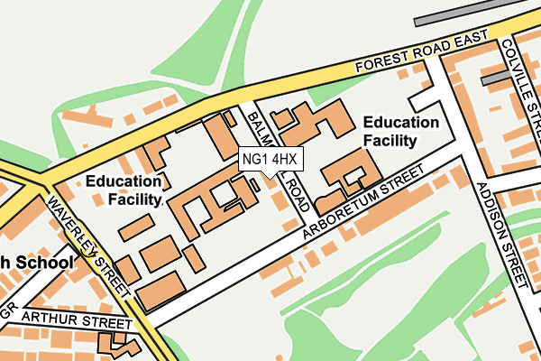 NG1 4HX map - OS OpenMap – Local (Ordnance Survey) NG1 4HX map - OS OpenMap – Local (Ordnance Survey)