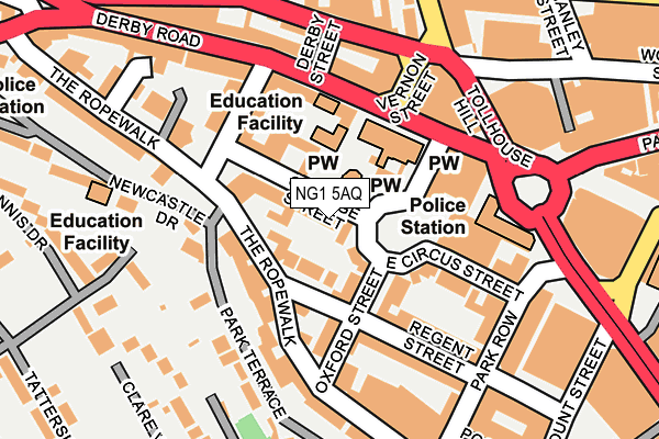 NG1 5AQ map - OS OpenMap – Local (Ordnance Survey) NG1 5AQ map - OS OpenMap – Local (Ordnance Survey)