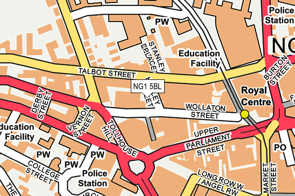 NG1 5BL map - OS OpenMap – Local (Ordnance Survey) NG1 5BL map - OS OpenMap – Local (Ordnance Survey)