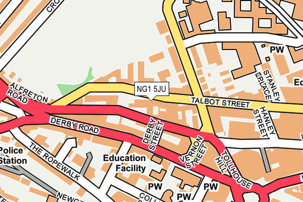 NG1 5JU map - OS OpenMap – Local (Ordnance Survey) NG1 5JU map - OS OpenMap – Local (Ordnance Survey)
