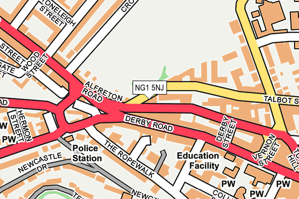 NG1 5NJ map - OS OpenMap – Local (Ordnance Survey) NG1 5NJ map - OS OpenMap – Local (Ordnance Survey)