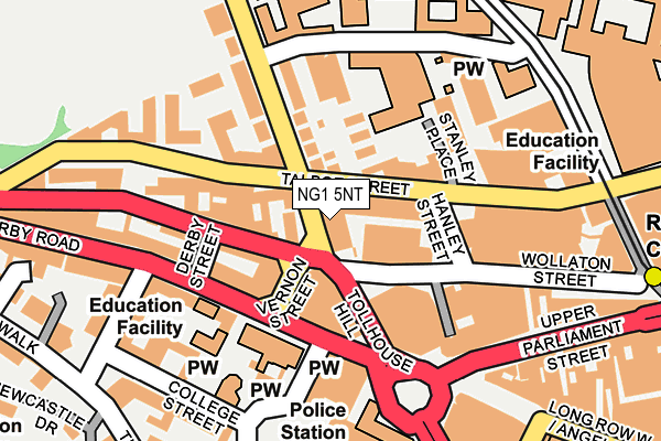 NG1 5NT map - OS OpenMap – Local (Ordnance Survey) NG1 5NT map - OS OpenMap – Local (Ordnance Survey)