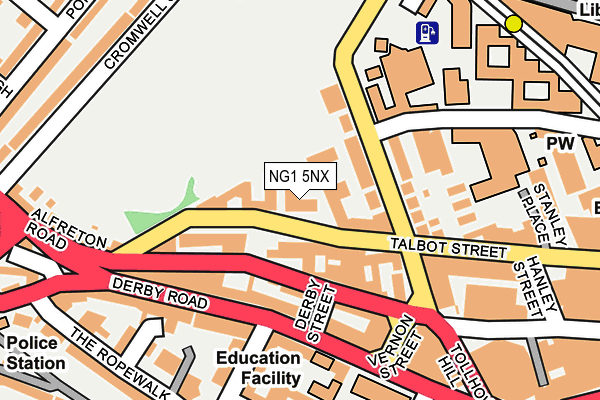 NG1 5NX map - OS OpenMap – Local (Ordnance Survey) NG1 5NX map - OS OpenMap – Local (Ordnance Survey)