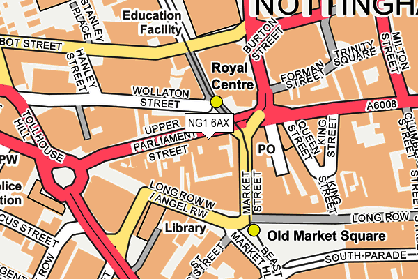 NG1 6AX map - OS OpenMap – Local (Ordnance Survey) NG1 6AX map - OS OpenMap – Local (Ordnance Survey)