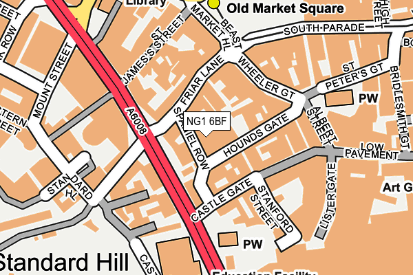 NG1 6BF map - OS OpenMap – Local (Ordnance Survey) NG1 6BF map - OS OpenMap – Local (Ordnance Survey)