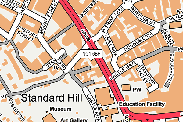 NG1 6BH map - OS OpenMap – Local (Ordnance Survey) NG1 6BH map - OS OpenMap – Local (Ordnance Survey)