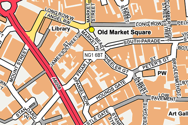 NG1 6BT map - OS OpenMap – Local (Ordnance Survey) NG1 6BT map - OS OpenMap – Local (Ordnance Survey)
