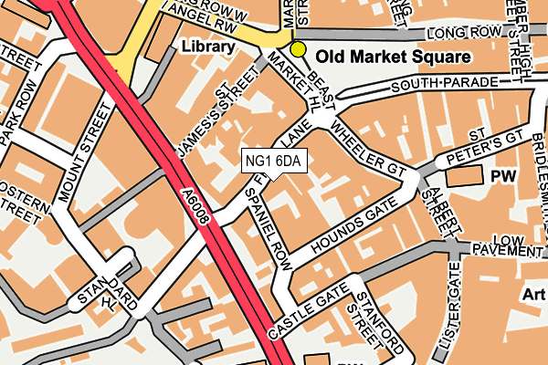 NG1 6DA map - OS OpenMap – Local (Ordnance Survey) NG1 6DA map - OS OpenMap – Local (Ordnance Survey)