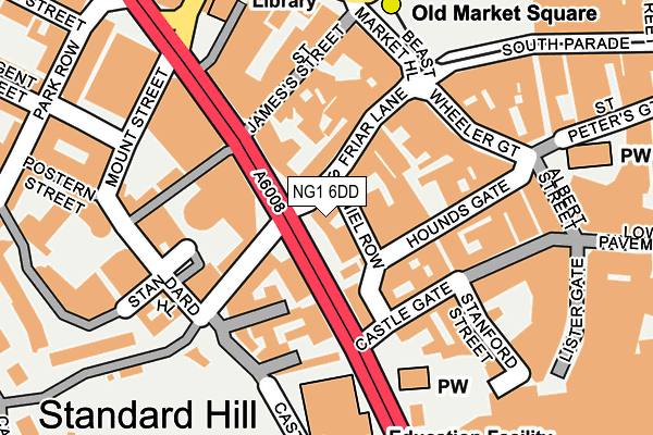 NG1 6DD map - OS OpenMap – Local (Ordnance Survey) NG1 6DD map - OS OpenMap – Local (Ordnance Survey)