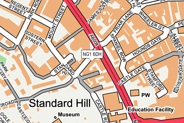 NG1 6DH map - OS OpenMap – Local (Ordnance Survey) NG1 6DH map - OS OpenMap – Local (Ordnance Survey)